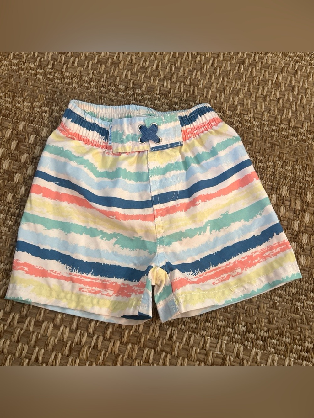 RuggedButts Striped Pastel swim trunks